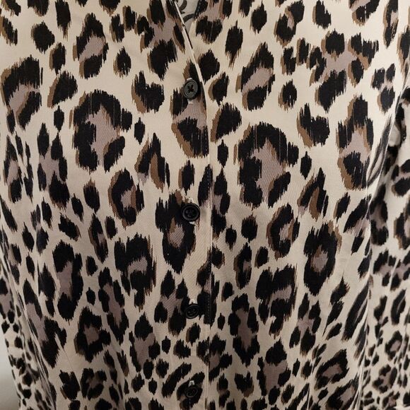 Chico's leopard print long sleeve shirt - Picture 4 of 6